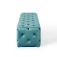 thumbnail image 2 of Modway Amour 72" Tufted Button Entryway Performance Velvet Bench in Sea Blue, 2 of 7
