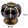 thumbnail image 5 of 8Pcs Round Ceramic Pumpkin Cabinet And Furniture Knobs Pulls Chrome Finished Base Drawer Handles Door Hardware Knob - Black, 5 of 6