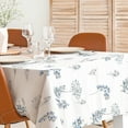 thumbnail image 2 of Blue Floral Tablecloth Blue Gray Wildflower Table Cover Washable Rectangle Table Cloth for Home Kitchen Coffee Table Picnic Decoration, 60 x 102 Inch, 2 of 6