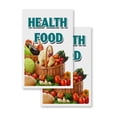 thumbnail image 4 of A-frame Sidewalk Health Food 24" x 36" Double Sided A-Frame Sidewalk Sign, Includes 2 Installed Vinyl Decals | Foldable Portable White Signicade Sandwich Board Signs, 4 of 5