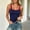 Blue, variant on Womens Color Block Rhinestone Tank Tops Dressy Casual Ribbed Square Neck Sleeveless Blouses Comfort Breathable Built In Padded Camisole Tunic Tops Going Out Tops