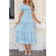 thumbnail image 3 of Vestido midi PRETTYGARDEN para mujer, estampado en A, estampado floral, azul, XXL, 3 of 7