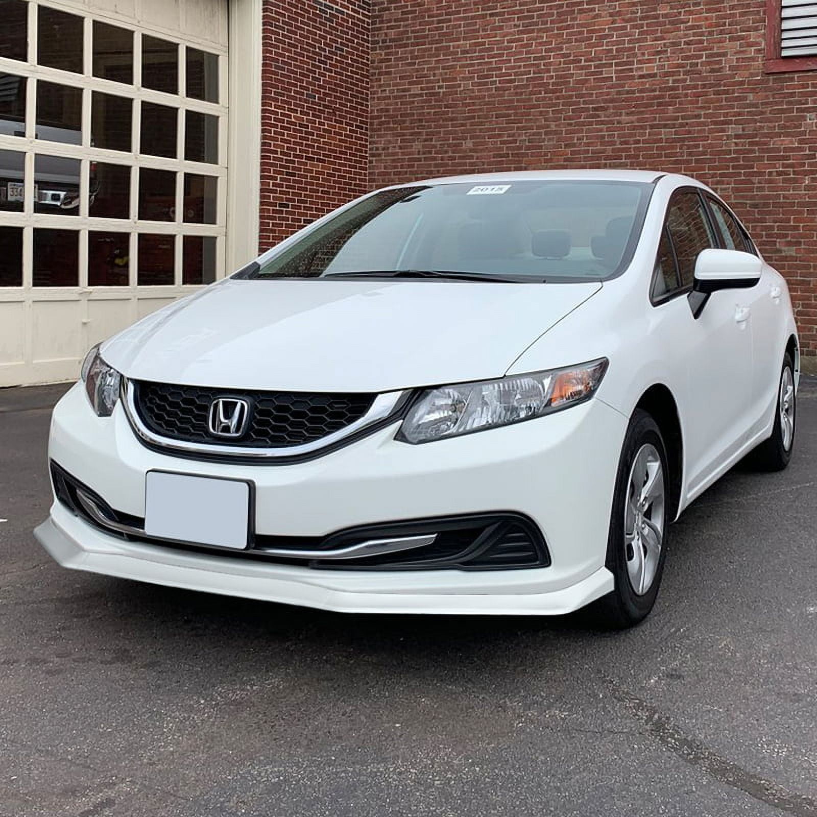 Stay Tuned Performance For 2013-2015 Honda Civic Sedan Painted White Aero-Style Front Bumper Body Lip