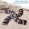 thumbnail image 6 of Cat Tunnel for Indoor Cats Large, with Play Ball S-Shape 5 Way Collapsible Interactive Peek Hole Pet Tube Toys, Puppy, Kitty, Kitten, Rabbit (S4 - Mushroom), 6 of 6