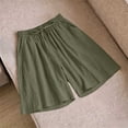 thumbnail image 5 of Asxite Plus Size Womens Pajamas Pants Elastic Waist Solid Pocket Casual Short Sleepwear, 5 of 6