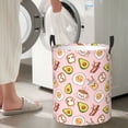 thumbnail image 5 of Sikiie Breakfast Print Round Dirty Clothes Basket, Waterproof Standing Foldable Storage Basket, for Laundry Room, Bedroom, Bathroom Storage-Medium, 5 of 6