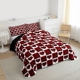 thumbnail image 3 of Feelyou Love Heart Kids Twin Comforter Sets, Black Red Buffalo Bedding Set, 2 Pieces, 3 of 8
