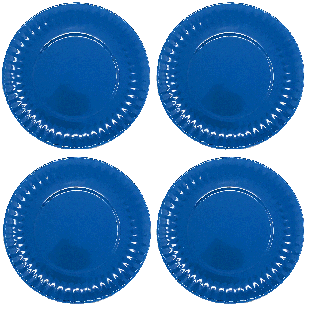 Northeast Home Goods Paper Plate Look Melamine Salad Plates, Set of 4