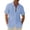 Blue, variant on YYDGH Men's Shirts Short Sleeve Button Down Shirts Solid Color Summer Casual Beach Shirts Black M