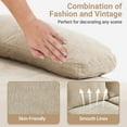 thumbnail image 4 of Ktaxon U-Shaped Sectional Sofa, 111"  Chenille Couch, 4 Seat Lounge Sleeper with Double Chaise for Living Room Light Brown, 4 of 9