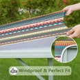 thumbnail image 6 of Bohemian Print Elastic Edge Square Table Cover for Outdoor Patio and Kitchen Table Decor, 6 of 6