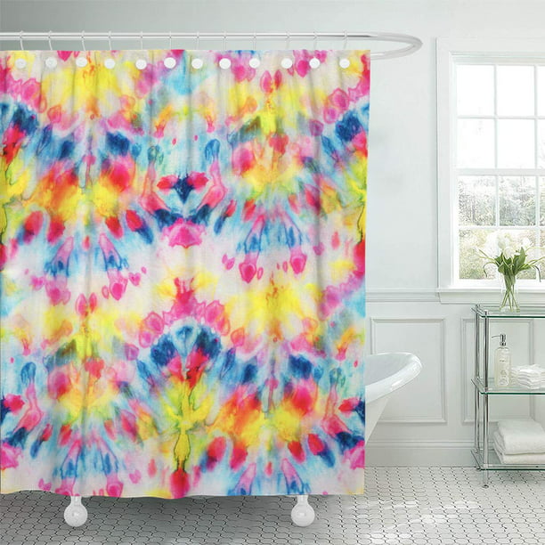 Ksadk Abstract Multicolor Tie Dye, Tie Dye Shower Curtain