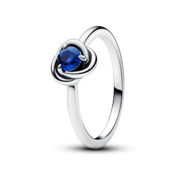 PANDORA September Princess Blue Eternity Circle Ring