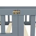 thumbnail image 5 of Euroco Wood Twin Size Bed with Safety Guardrails and Door, Low Profile Floor Bed, Gray, 5 of 14