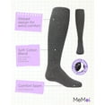 thumbnail image 3 of MeMoi  Thin Ribbed Cotton Tights - Girls - Female, 6, Charcoal, 3 of 10