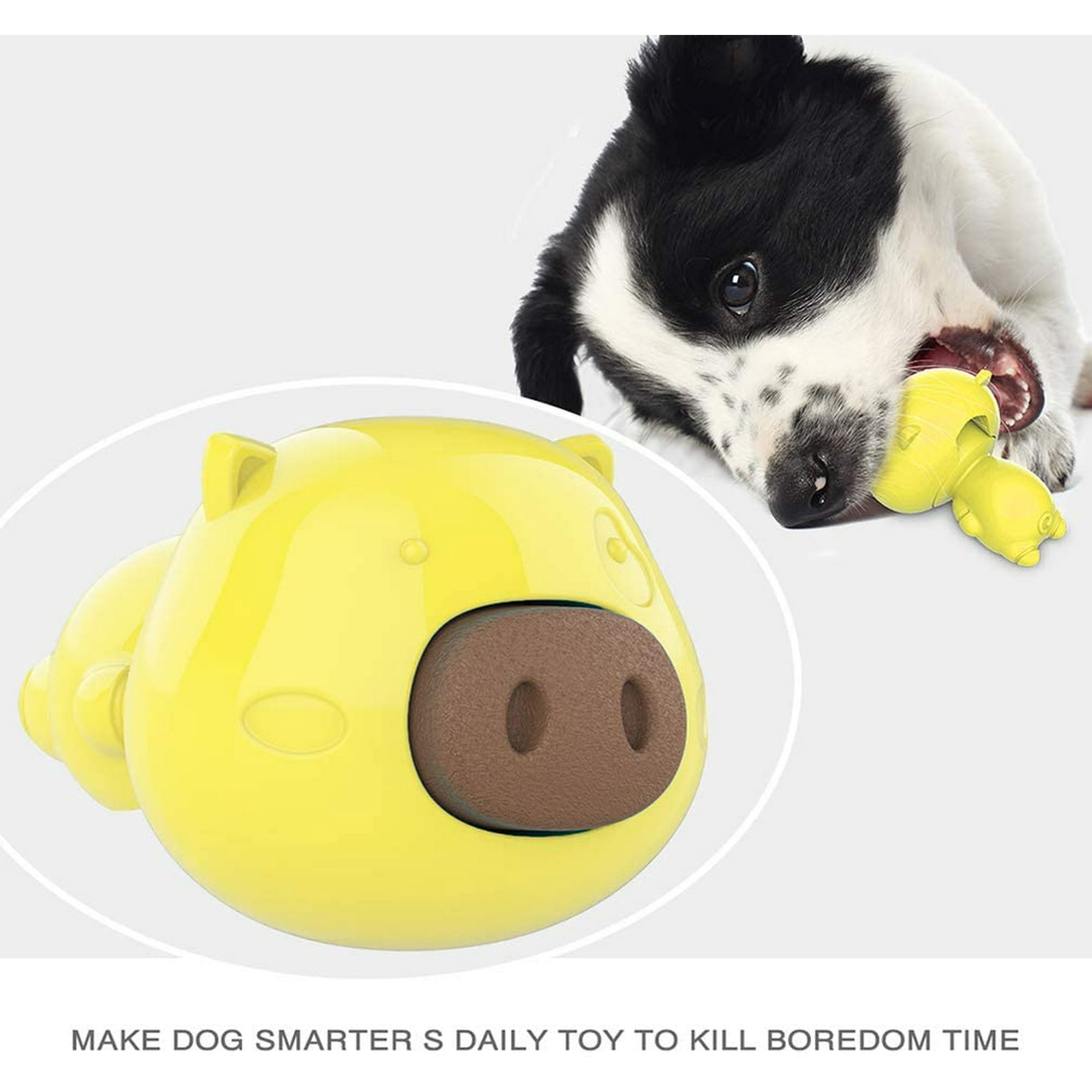 Iguohao Dog Lick Molar Toys Iguohao Funny Pig Shape Interactive Dog Toys Suction Cup Dog Toy With Dog Treat Chew Toys For Dog Teeth Cleaning Puppy