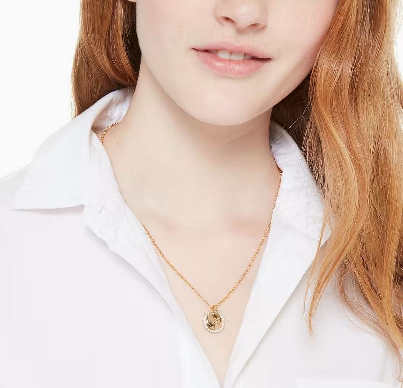 Kate Spade New York Necklace Spot The Spade Pave Charm Pendant