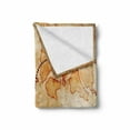 thumbnail image 2 of Island Map Soft Flannel Fleece Throw Blanket, Distressed Grunge World Map Wind Rose Compass Pattern Treasure Map Picture, Cozy Plush for Indoor and Outdoor Use, 50" x 60", Cream, by Ambesonne, 2 of 6
