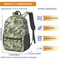 thumbnail image 3 of 17 Inch Lightweight Backpack,PVC Waterproof Oxford Fabric, Ergonomically Designed, with Large Capacity, Camouflage Print, 3 of 5
