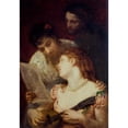 thumbnail image 2 of Mary Cassatt 18x24 Black Ornate Framed Double Matted Museum Art Print Titled: Music (Music Party) (1874), 2 of 5