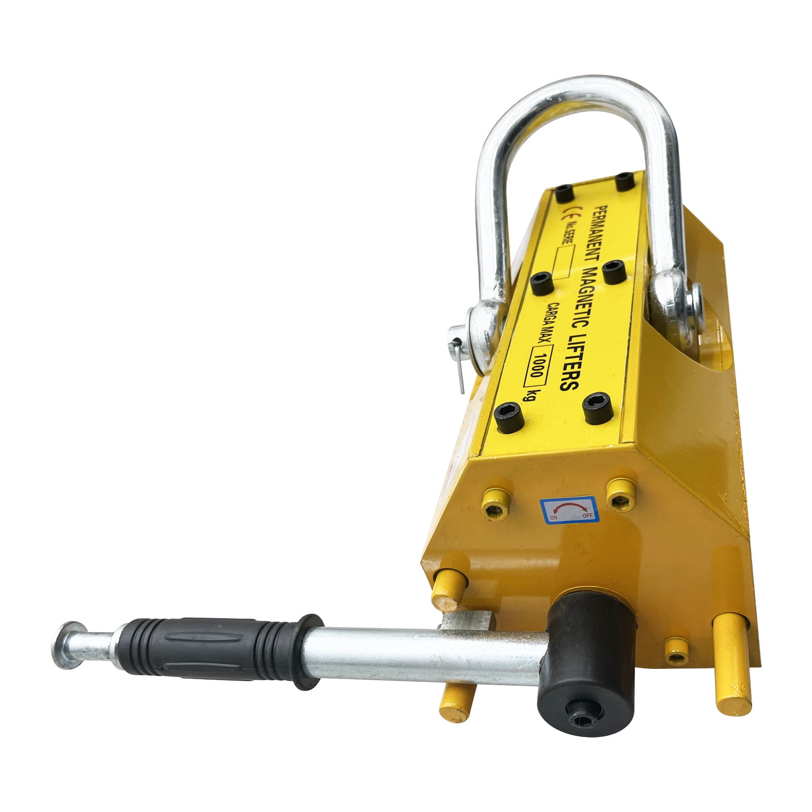 2200lbs Permanent Magnetic Lifter Metal Lifting Magnet Shop Hoist Crane with Handle Neodymium Magnetic