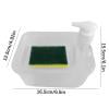 thumbnail image 3 of fheaev Kitchen Detergent Soap Dispenser Sponge Eraser Press Box Cleaning Brush Soap Box Circular Storage Box Soap Box, 3 of 3