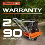 YARDMAX YC1390 Plate Compactor, 6.5HP, 3000 lb Force, 208cc Engine, 5500 VPM