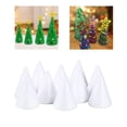 thumbnail image 4 of White Cone Shape Foam DIY Craft Material Holiday Party Accessory Children Table 68mm 10Pcs, 4 of 10