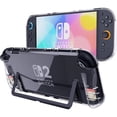thumbnail image 1 of Funda transparente para Nintendo Switch 2 con 2 ranuras para cartuchos de juegos, cubierta de TPU suave, protección integral, absorción de impactos y protección contra arañazos, 1 of 8