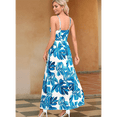 thumbnail image 4 of Vestido de Verano 2025 para Mujer, con Estampado Floral, Lazo Frontal, Tirantes Finos, Informal, Bohemio, , Fluido, Azul , L, 4 of 6