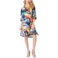 thumbnail image 5 of HAPPY BAY Women's Bathing Suit Cover ups Oversized Tunics 6-8 Dustyblue-AC159, 5 of 5