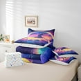 thumbnail image 6 of Manfei Teens Rainbow Unicorn Bedding Comforter Set 7pcs,Abstract Gradient Queen Bedding Sets Super Cozy,Starry Sky Queen Sheet Sets,Lightweight Room Decor,Reversible, 6 of 8