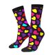 thumbnail image 1 of Balery Colorful Hearts Calcetas Largas con Estampado para Hombre y Mujer – Suaves y Transpirables, Talla Única (US 5-11), 1 of 6