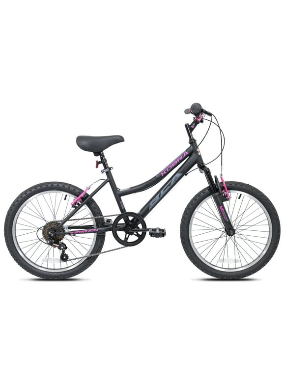 Kent 20-inch Girl's Kobra Mountain Child Bicycle, Black/Pink