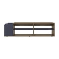 thumbnail image 2 of TV Stands With Storage Modern TV Stand, Entertainment Console with Open Shelves, Navy blue and Naatural Oak,Entertainment Centers, 2 of 5