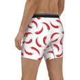 thumbnail image 2 of Mens Extended Length Boxer Briefs - Chili Pepper Men Underwear Boxer Briefs With Elastic Band, 2 of 5