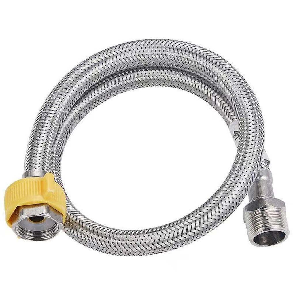 WINDLAND 304 Stainless Steel Water Heater Connections Hose with 4 Point Internal External