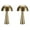 Gold, variant on 16" Modern Iron Mushroom White Table Lamp Set of 2 - Nourison