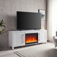 thumbnail image 2 of Evelyn&Zoe Chabot Rectangular TV Stand with 26" Crystal Fireplace for TV's up to 75", White, 2 of 15