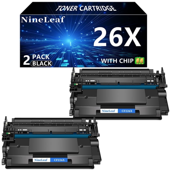NineLeaf 2-Pack 26X Compatible Toner Cartridge Replacement for CF226X 26A CF226A Black Toner Cartridge to use for Laserjet Pro M402n M402dn M402d M402dw M402dne MFP M426dw M426fdw M426fdn Printer
