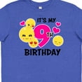 thumbnail image 4 of Inktastic Its My 9th Birthday with Smiling Emoticons Youth T-Shirt, 4 of 5
