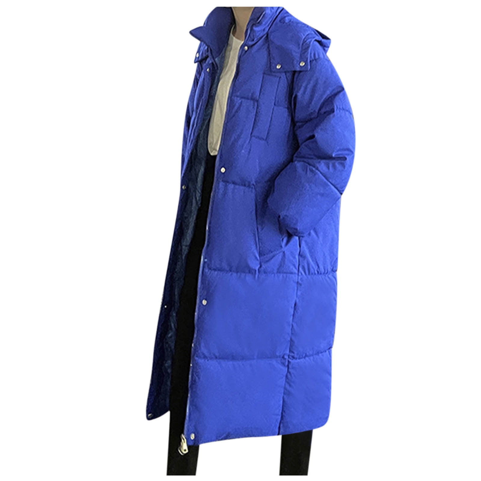 Women's Down Jacket Deals! Verugu Women's Winter Thicken Puffer Coat  Outdoor Plus Size Ski Jackets Winter Thickened Cold Proof Knee Length Warm  Outwear Overcoat Plush Trench Jacket Coats Blue XL - Walmart.com