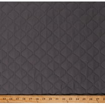 Single-Face Quilted Medium Gray 44" Wide Polyester/Cotton Fabric by the Yard (262-090)