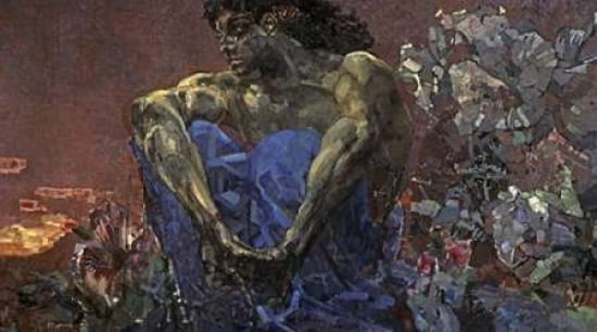 Demon Seated Canvas