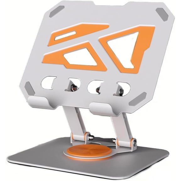 Tablet for ipad Stand, Adjustable Phone Holder with 360° Rotation & Non-Slip Pads, Portable Desktop Stand for 4-12.9" iPad, iPhone, E-Reader, Gaming Devices
