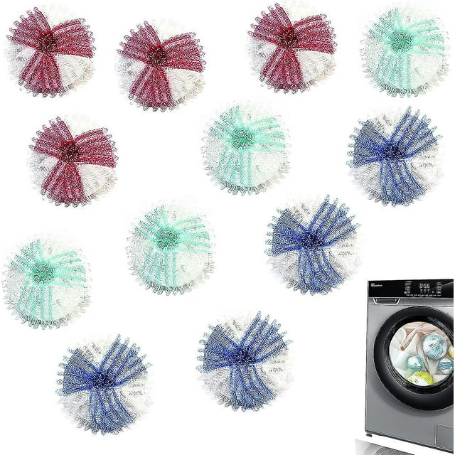 Pack Of 12 Washing Machine Hair Detergent Balls Reusable Washing Balls Washing Machine Hair Remover Ball For Cleaning Clothes And Hair Removal In The
