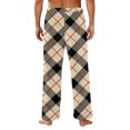 thumbnail image 5 of Fabrcox Mens Pajama Pants Flannel Plaid Baggy Men's Pajama Pants Drawstring Casual Comfy Fall Winter Warm Wide Leg Mens Lounging Pants, 5 of 5