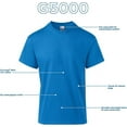thumbnail image 3 of Gildan men's Heavy Cotton T-shirt, Style G5000 , 2XL Size ,White Color , Pack of, 3 of 5
