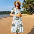 thumbnail image 4 of Lsque Turtle Print Women's Casual Dress T-Shirt Summer Short Sleeve Scoop Neck Swing Dresses, 4 of 6