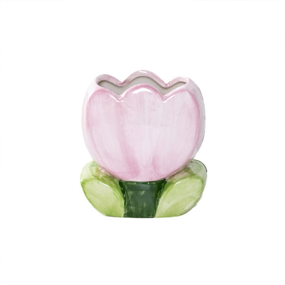 Cubo para guardar pinceles de maquillaje con flores, portalápices, decoración para dormitorio de niña, accesorios de escritorio para almacenamiento.